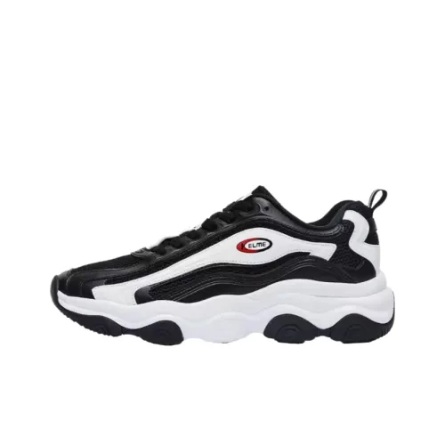 KELME Противоскользящий Износостойкий Дышащий Увеличивающий высоту Покрытие Низкий Верх Повседневная обувь Мужская Черный Белый