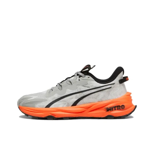PUMA Fast Trac Nitro Slip-resistant Abrasion-resistant Low-top Trail Running Shoes Men's Gray PUMA Fast Trac Nitro Противоскользящие Аbrasion-resistant Низкие Кроссовки для Беговых Трасс Мужские Серые