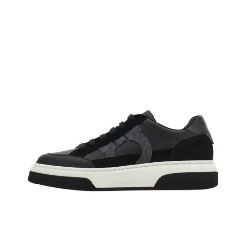 Ferragamo Gancini Low Топ Скейтборд Кроссовки Мужские Черные