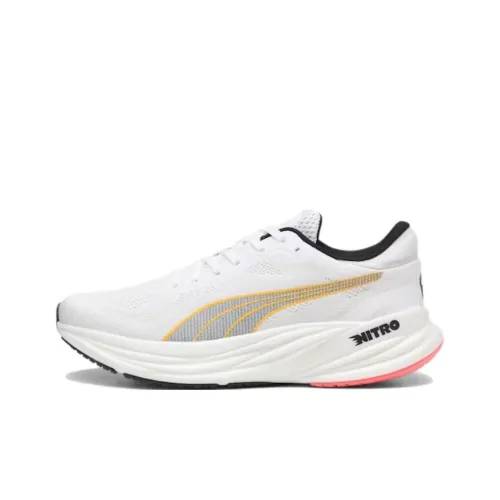 PUMA Magnify Nitro 2 Slip-Resistant Low Top Обувь для Беговых Дистанций Мужская Белая