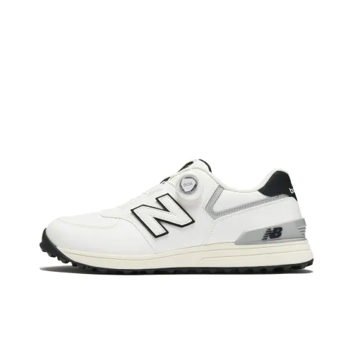 New Balance NB 574 V3 Устойчивая к истиранию Низкая Обувь для гольфа Унисекс Белый Черный