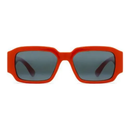 Maui Jim Ацетат Прямоугольные Солнцезащитные очки Мужские Оранжевые