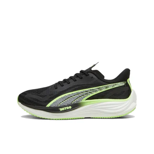 PUMA Velocity Nitro 3 противоскользящий устойчивый к истиранию низкий топ повседневная обувь для бега мужская черная зеленая