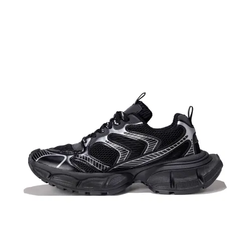 Hong Kong Meng Толстая подошва Низкий топ Черный Унисекс