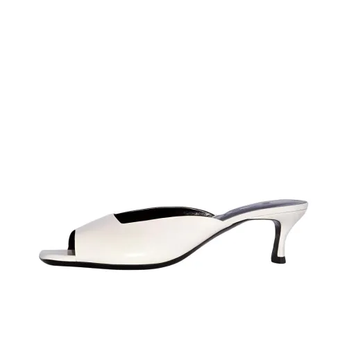 By Far Шлепанцы 5 см Женские Белые