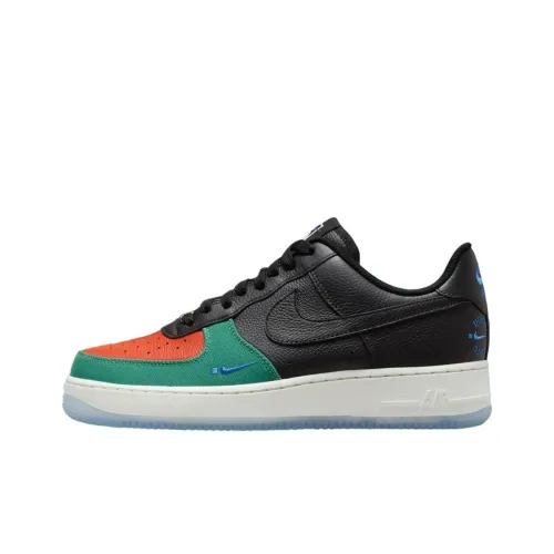 Nike Air Force 1 Slip Resistant Abrasion Resistant Low Топ Скейтборд Кроссовки Унисекс Черный