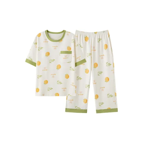 CAIHENGTONG Пижамный комплект Женские Английский язык Цветочный