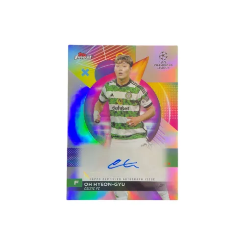 Topps 2024 Finest Oh Hyeon Gyu Футбол FC Celtic Подпись Наклейка Рефракция Звезда Карта Спортивные карты 1 шт