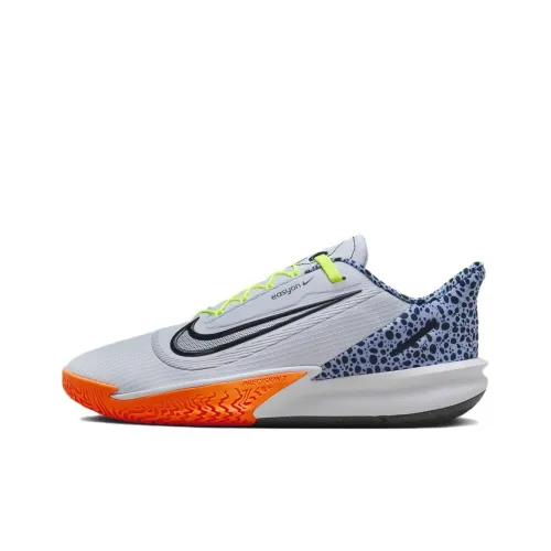 Nike Precision 7 Нескользящие Низкие Баскетбольные Кроссовки с Поддержкой Унисекс Серый Оранжевый Синий