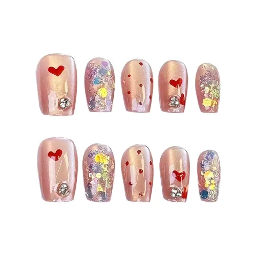 Meow Man A Розовый История False Nail Короткий LADDER 20мм