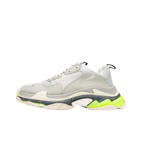 Balenciaga Triple S Low Топ Толстая подошва Кроссовки Мужские Белые