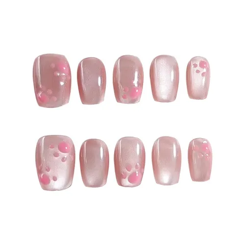 Meow Man A Розовый Frozen Cat Paw False Nail Короткий LADDER 15mm