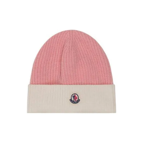 Moncler Хлопок Шапки-бини Женские Светло-розовый