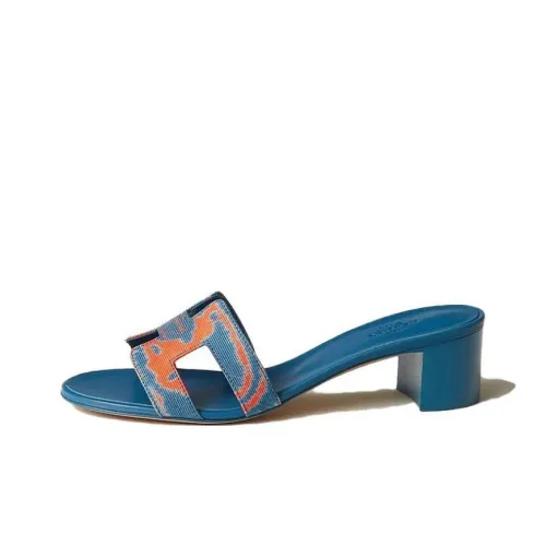 HERMES OASIS Слипоны Blue Women's