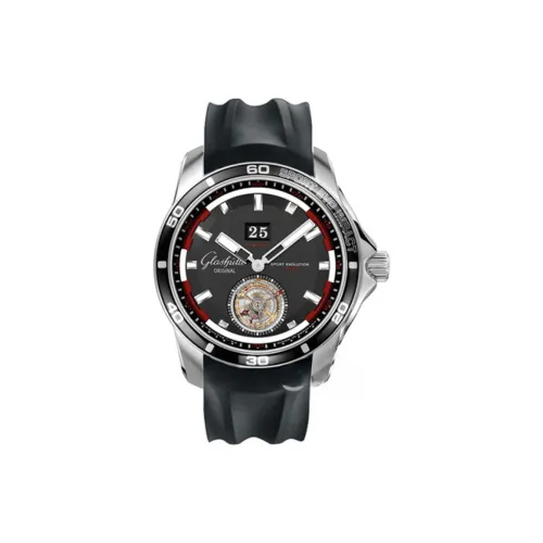 GLASHUTTE ORIGINAL SPORT EVOLUTION Автоматический Механический Часы Мужские 46 мм Черный Циферблат