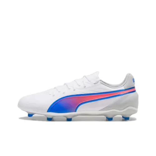 PUMA KING MATCH AG Artificial Grass FG Твердый Грунт Футбольные Бутсы Мужские Белый Синий