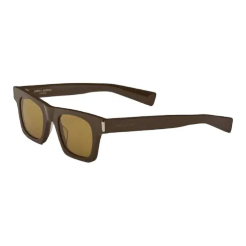 SAINT LAURENT Ацетат Квадратные Солнцезащитные очки Унисекс Темно-коричневый