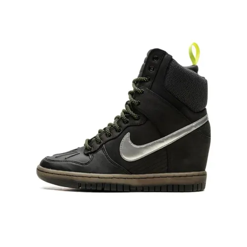 Nike Dunk Slip-Resistant Abrasion-Resistant High Top Скейтборд Кроссовки Женские Черные