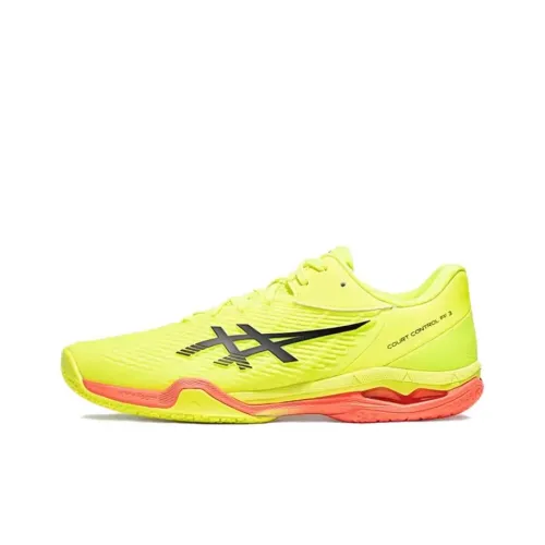 Asics Court Control FF 3 Low Топ Бадминтон Обувь Мужская Желтая Зеленая