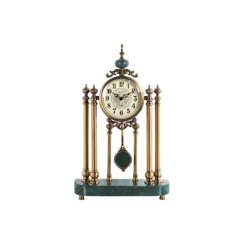 HENSE Кварцевый механизм цветная глазурь украшение для гостиной роскошь настольные часы унисекс бежевый циферблат часы HD6912