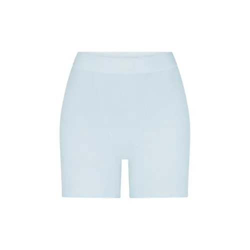 SKIMS SS24 Летняя коллекция Хлопок Ткань в рубчик Боксеры Женские OPAL OPAL