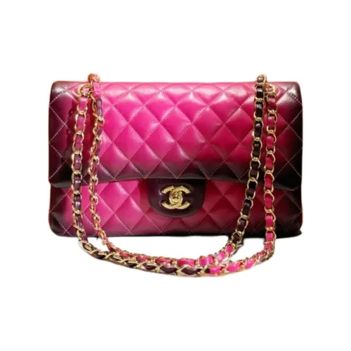 CHANEL Classic Flap CF Lambskin Сумка через плечо Сумка Женская Фуксия