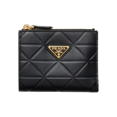 PRADA Кожа Кошелек Маленький Женский Черный