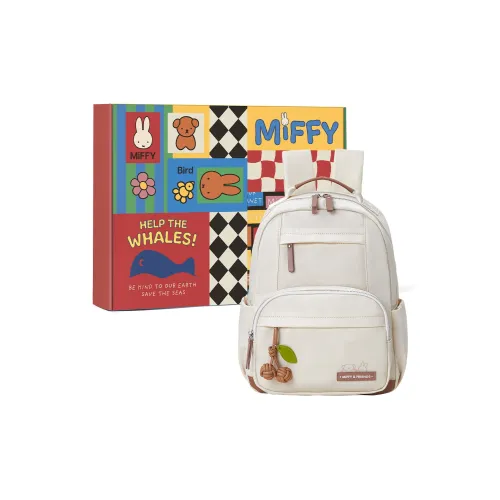 MIFFY Ткань Рюкзак Женские Экрю Розовый