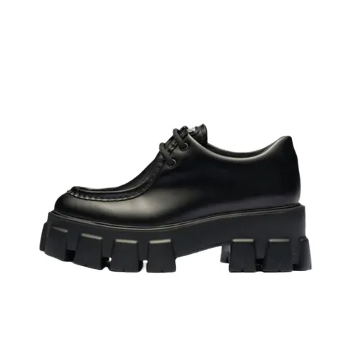 PRADA Monolith Женские повседневные туфли Черный Женские