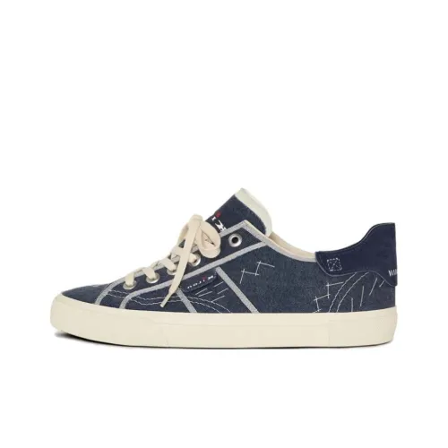 KITON Low-Top Canvas Shoes Blue Men's