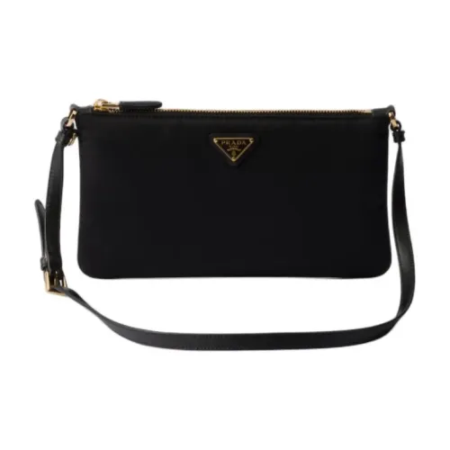 PRADA RE Нейлон Переработанный нейлон Сумка через плечо Женская Черная