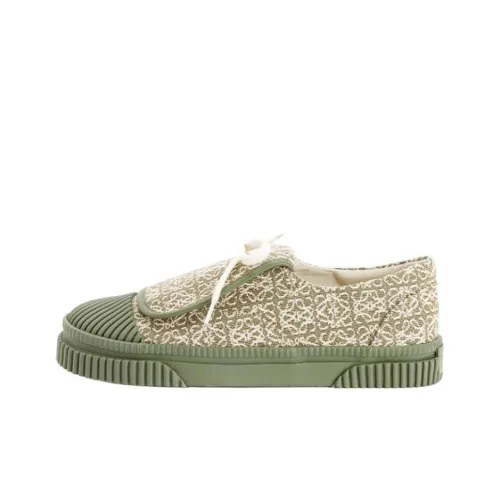 LOEWE Anagram Low Топ Кеды Женские Зеленый