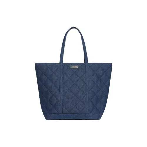 Vanessa Bruno Quilted Хлопок Тоут Сумка Сумка для покупок Сумка Экстра-большая Женская Деним