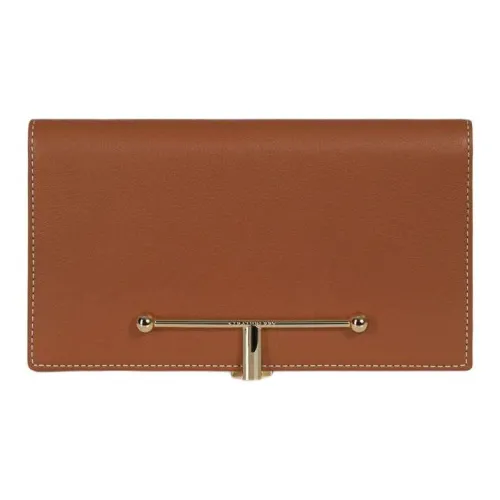 Strathberry Телячья кожа Кошелек Большой Женские Коричневый
