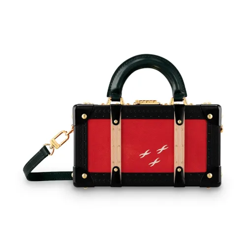 LOUIS VUITTON Холст Портативный Одно Плечо Через плечо Хранение Коробка Женский Красный