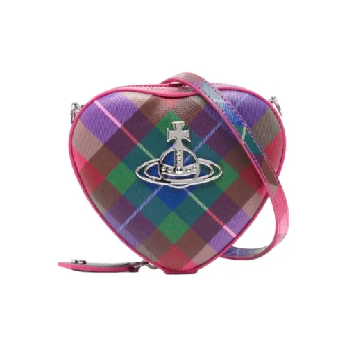 Vivienne Westwood Полиуретановая Сумка в форме Сердца Сумка через плечо Стандартная Женская Розовая и Многоцветная