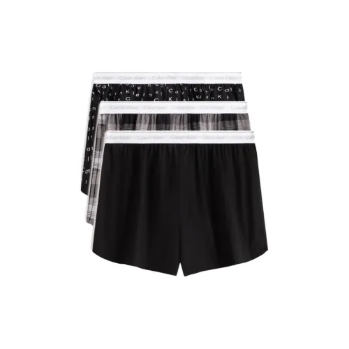 Calvin Klein 3 упаковки Космический Черный + Серый Сетка + Черный с буквой Мужские боксер-шорты