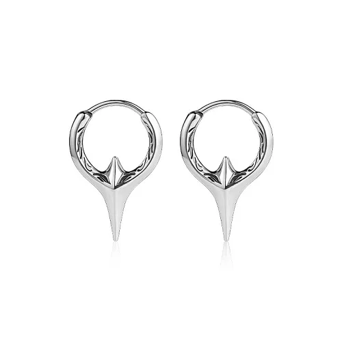 FOREVER MELODY Серьги из титанового стального сплава Мужские Серебряные