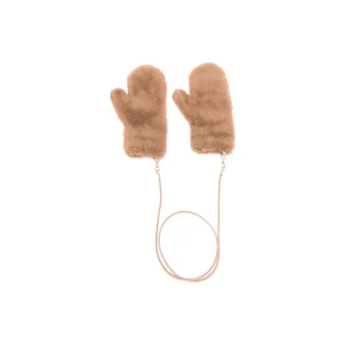 MaxMara Шерсть Перчатки Женские Коричневый