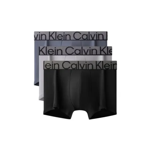 Calvin Klein 3 упаковки Космический Черный + Кокосовый Серый + Угольный Серый Мужские боксер-шорты