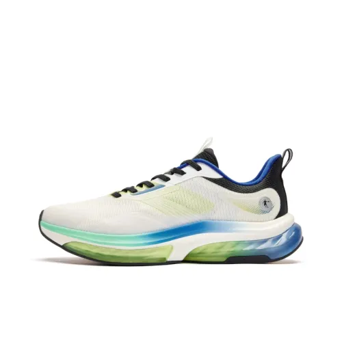 QIAODAN Slip-resistant Abrasion-resistant Low-top Беговые кроссовки Мужские Белый Черный