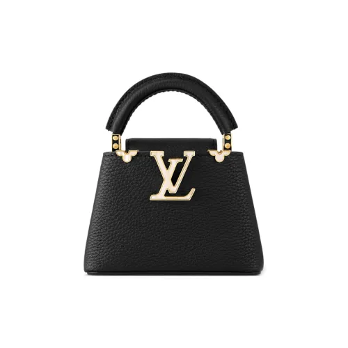 LOUIS VUITTON Capucines Aurillon Сумка через плечо из коровьей кожи женская черная