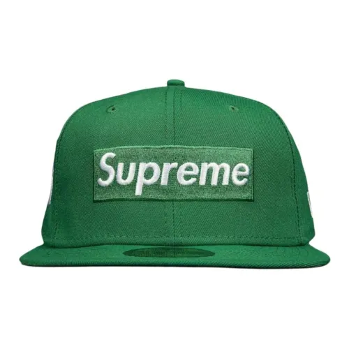 Supreme x New Era Полиэстер Кепки Мужской Зеленый