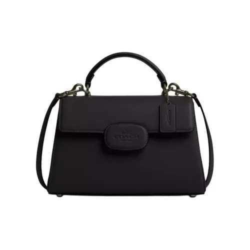 COACH Eliza Утонченный Телячья кожа Сумка через плечо Женская Черная