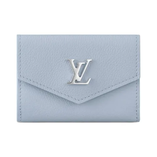 LOUIS VUITTON Телячья кожа Кошелек Мини Женский Выстиранный Синий