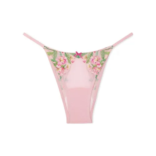 Victoria's Secret DREAM ANGELS Lily Embroidery Бразильские трусы Бежевый нижний одяг женский 1 упаковка розовый