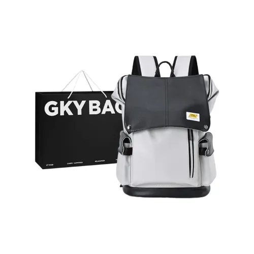 GKY ПУ (полиуретан) кожа большая вместимость повседневный бизнес ноутбук рюкзак модный стильный стандартный мужской черный серый