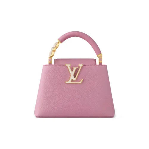 LOUIS VUITTON Capucines Taurillon Коровья кожа Сумка через плечо Сумка Мини Женская Розовая
