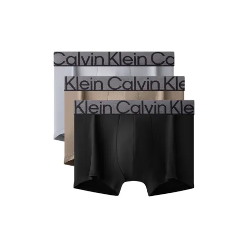Calvin Klein 3 упаковки Космический Черный + Коричневый + Мраморный Серый Мужские боксеры