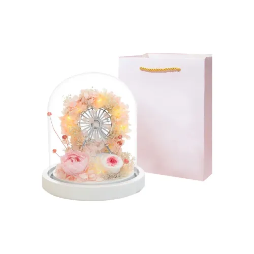 Janepson Preserved Flower Стеклянная банка с розовыми игрушками